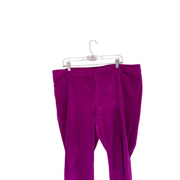 Old Navy Purple Velvet Plus Office Work Business Mid-Rise Pixie Pants Size 18 - Picture 3 of 13